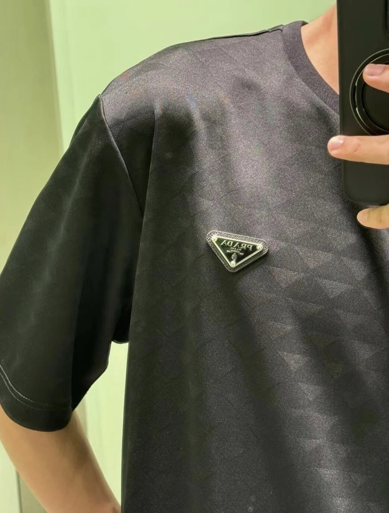 RD-C050 · Logo-Plaque Plain-Knit T-Shirt showcase view 8