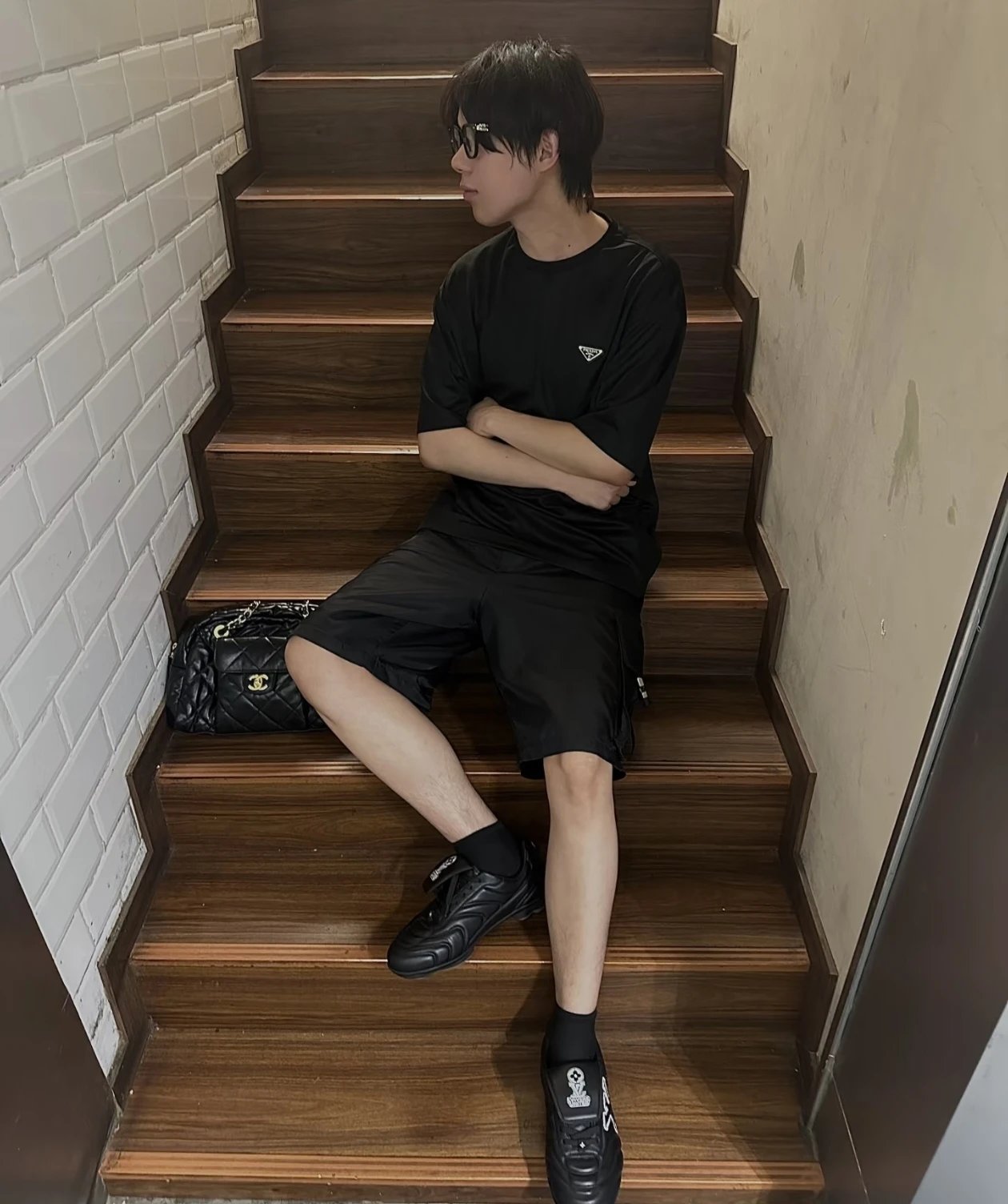 RD-C050 · Logo-Plaque Plain-Knit T-Shirt showcase view 7