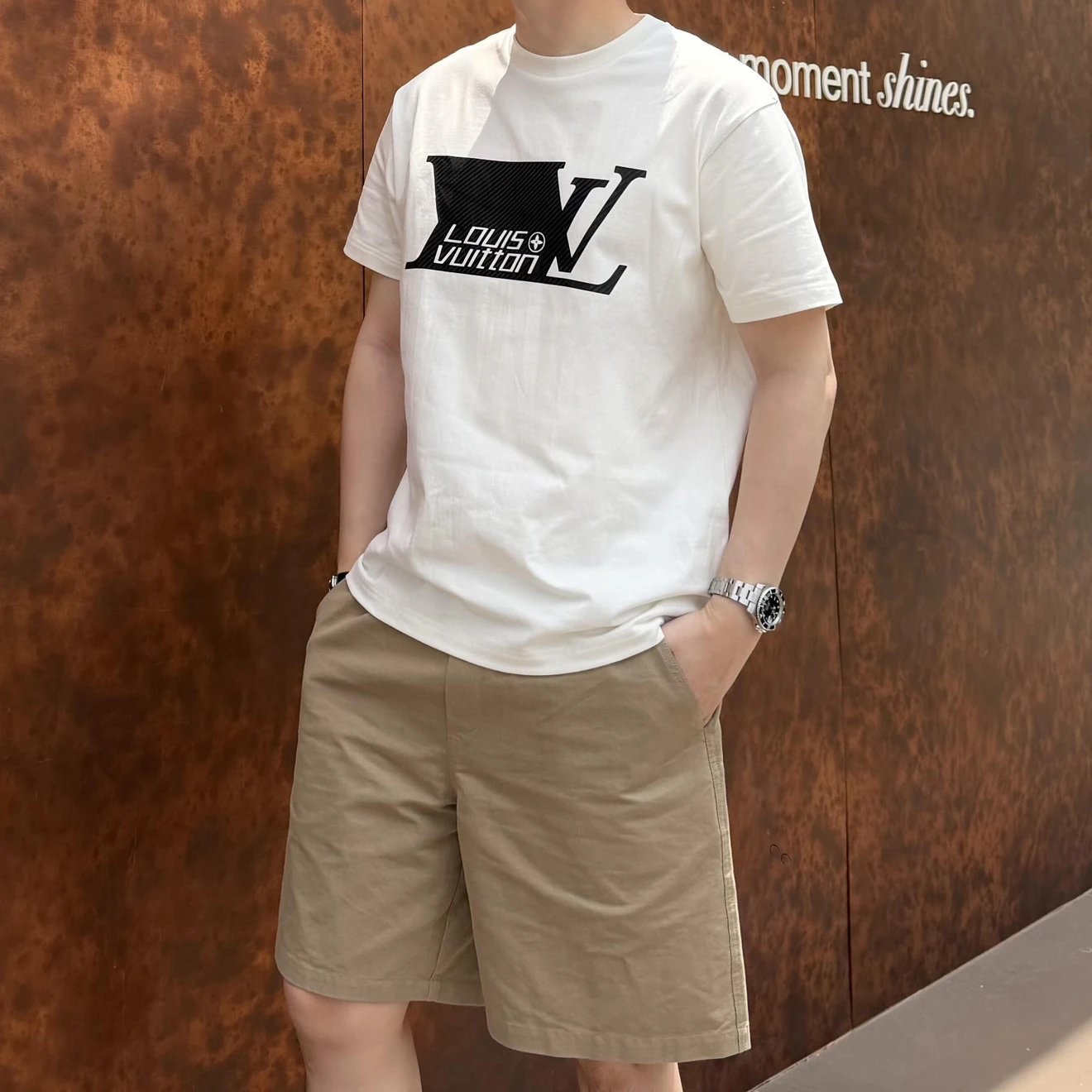 RD-C079 · Mosaic Carbon-Effect Graphic T-Shirt showcase view 1