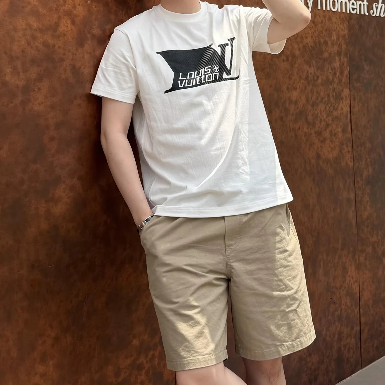 RD-C079 · Mosaic Carbon-Effect Graphic T-Shirt showcase view 4