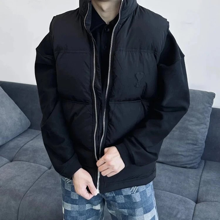RD-C323 · Logo Stand-Collar Puffer Vest showcase view 1