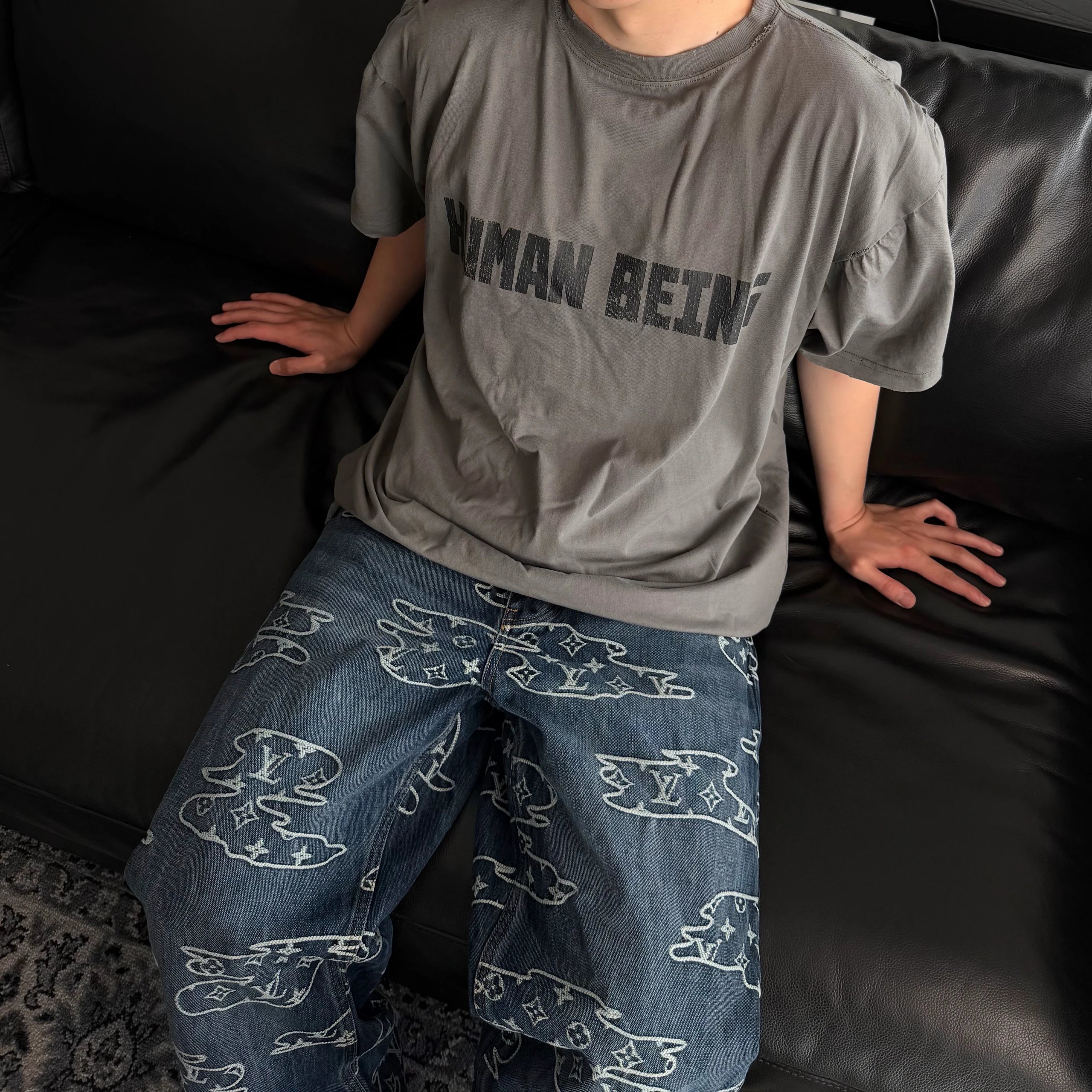RD-C172 · Human Being Oversized Distressed T-Shirt showcase view 6