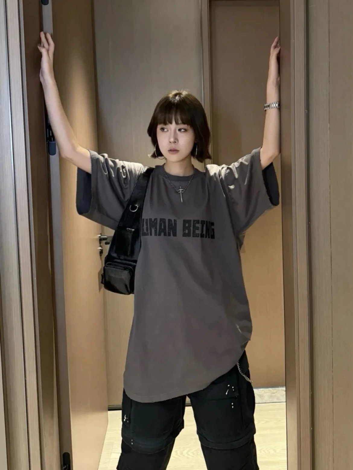 RD-C172 · Human Being Oversized Distressed T-Shirt showcase view 8