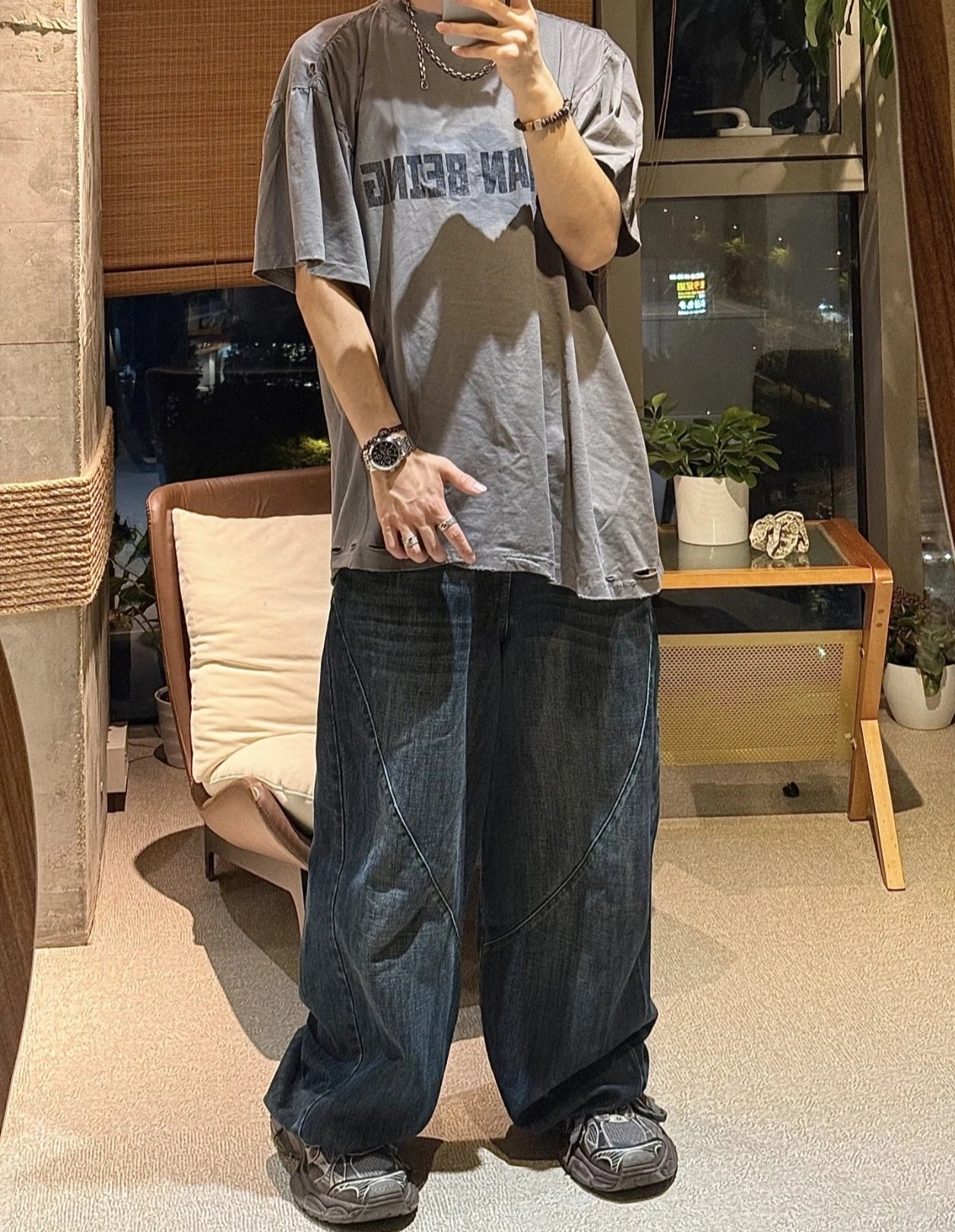 RD-C172 · Human Being Oversized Distressed T-Shirt showcase view 20