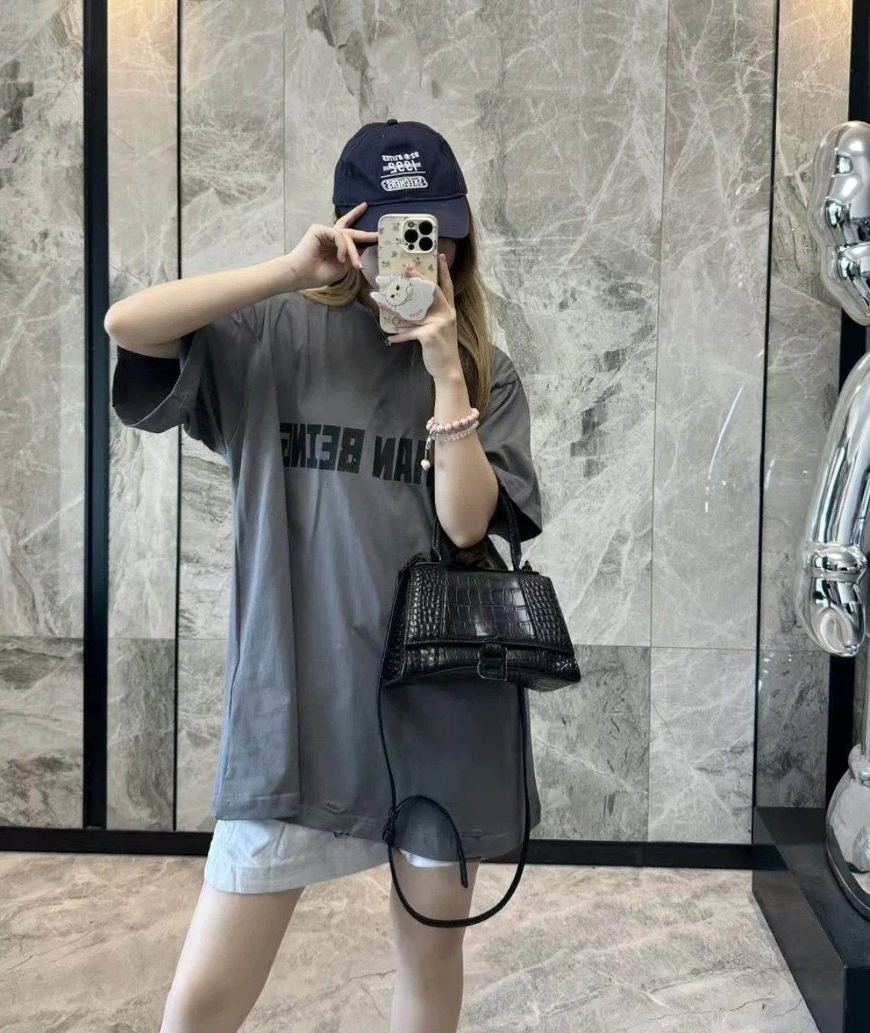 RD-C172 · Human Being Oversized Distressed T-Shirt showcase view 18