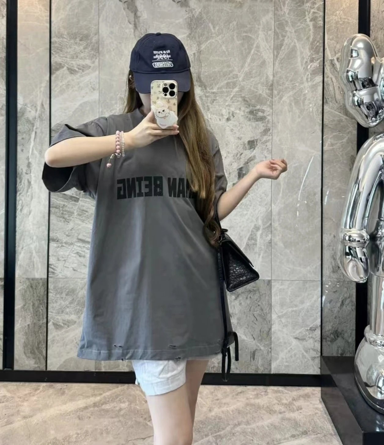 RD-C172 · Human Being Oversized Distressed T-Shirt showcase view 17