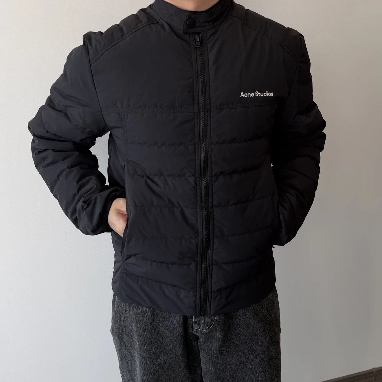 RD-C324 · Ribbed Motorcycle Down Jacket showcase view 3