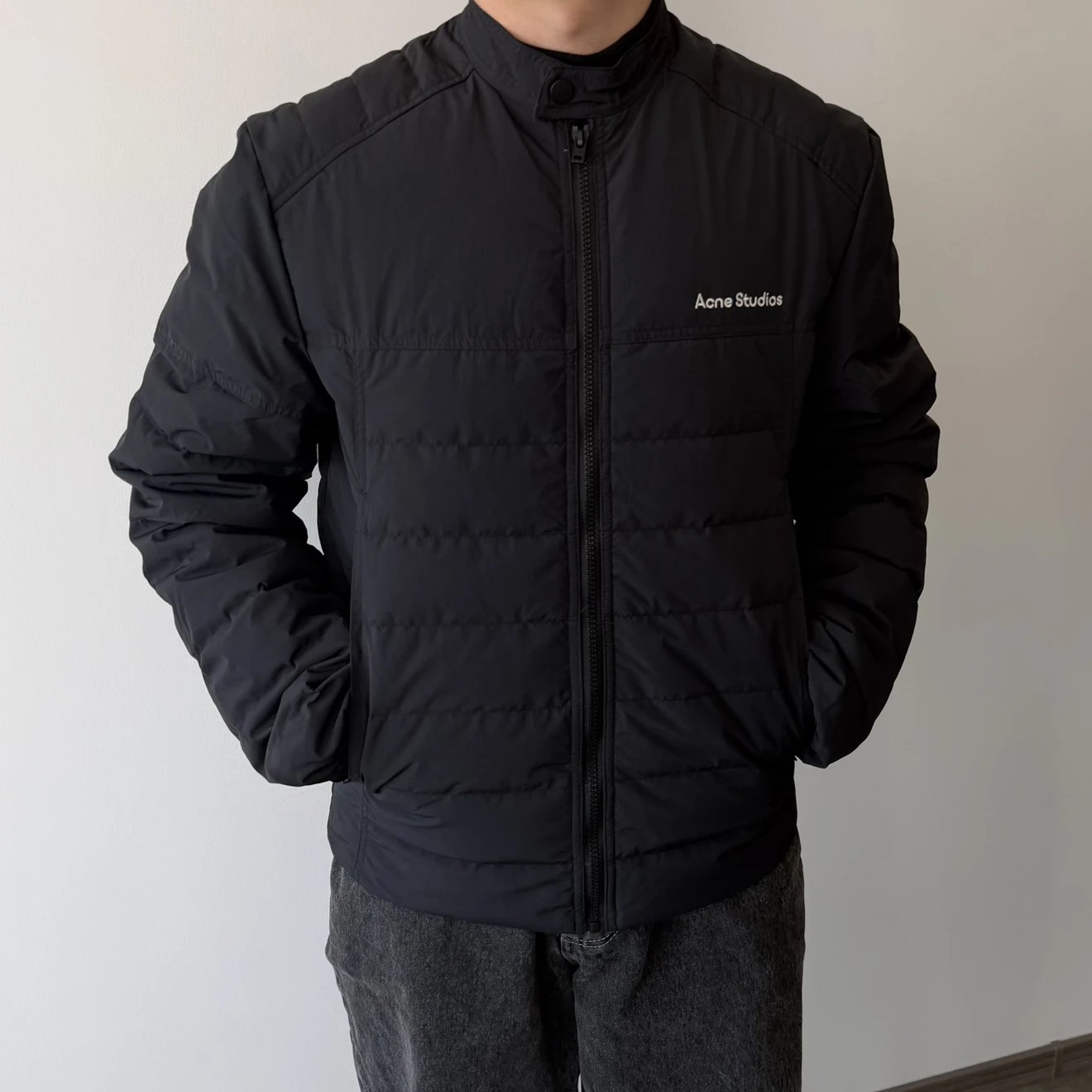 RD-C324 · Ribbed Motorcycle Down Jacket showcase view 4