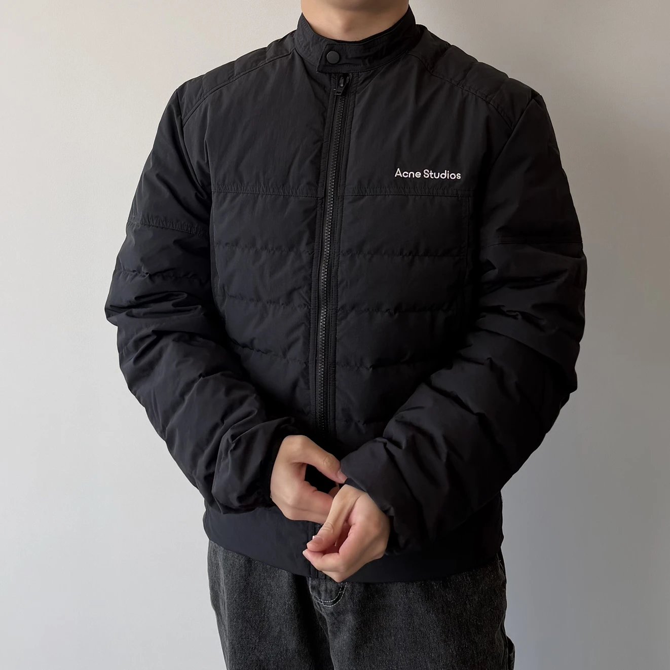 RD-C324 · Ribbed Motorcycle Down Jacket showcase view 6