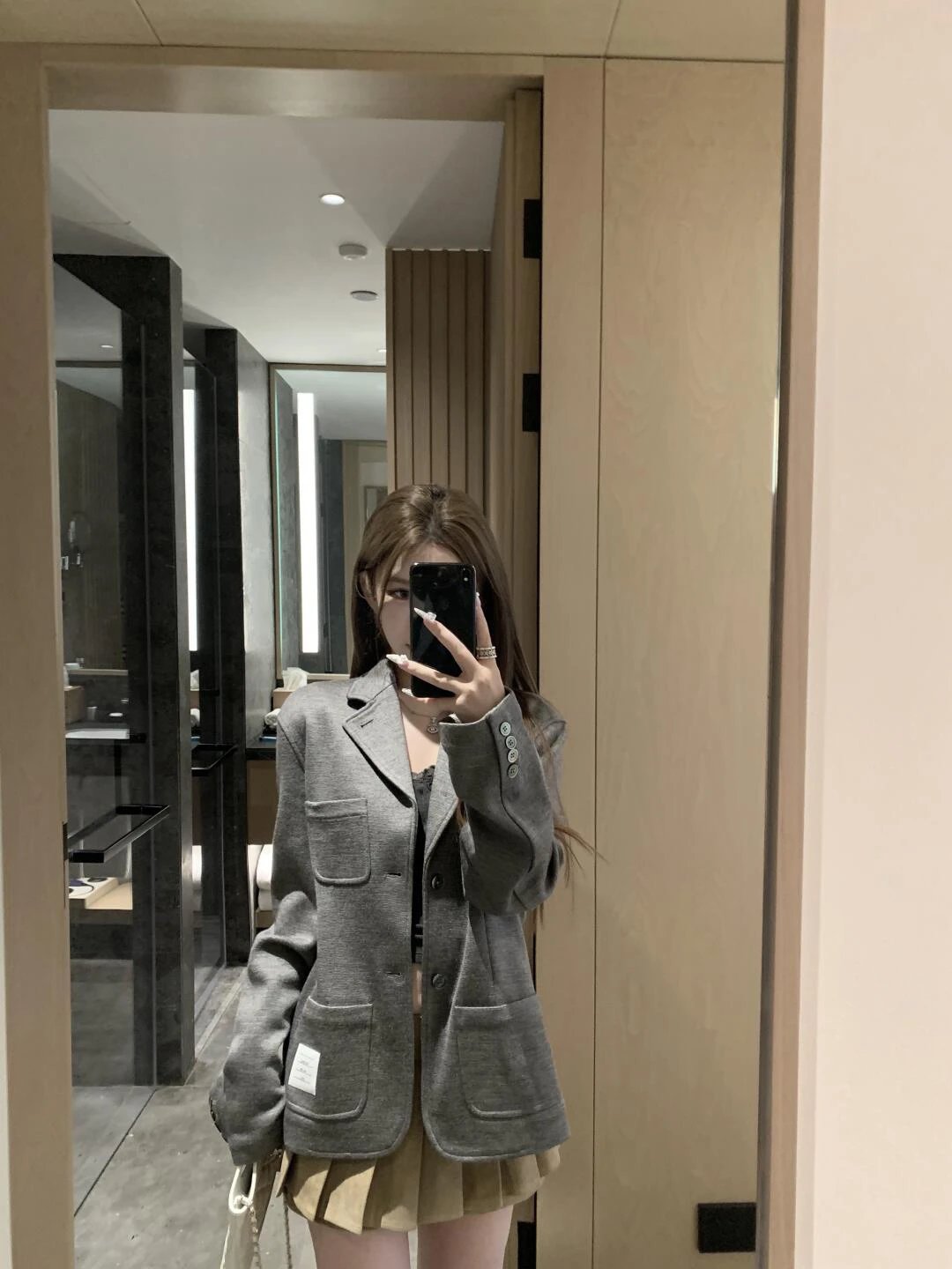 RD-C234 · Grey Wool-Blend Single-Breasted Jacket showcase view 6