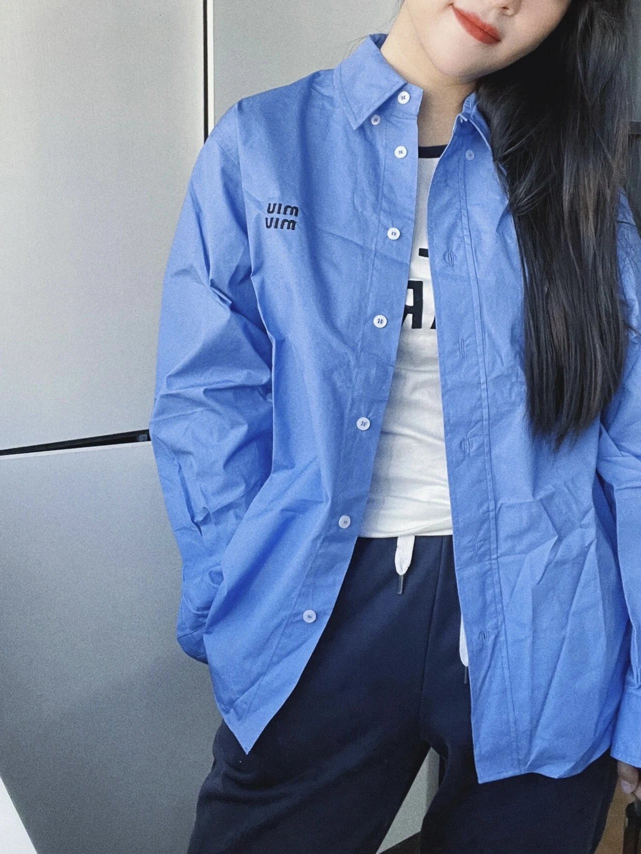RD-C343 · Klein Blue Embroidered Sun Shirt showcase view 8