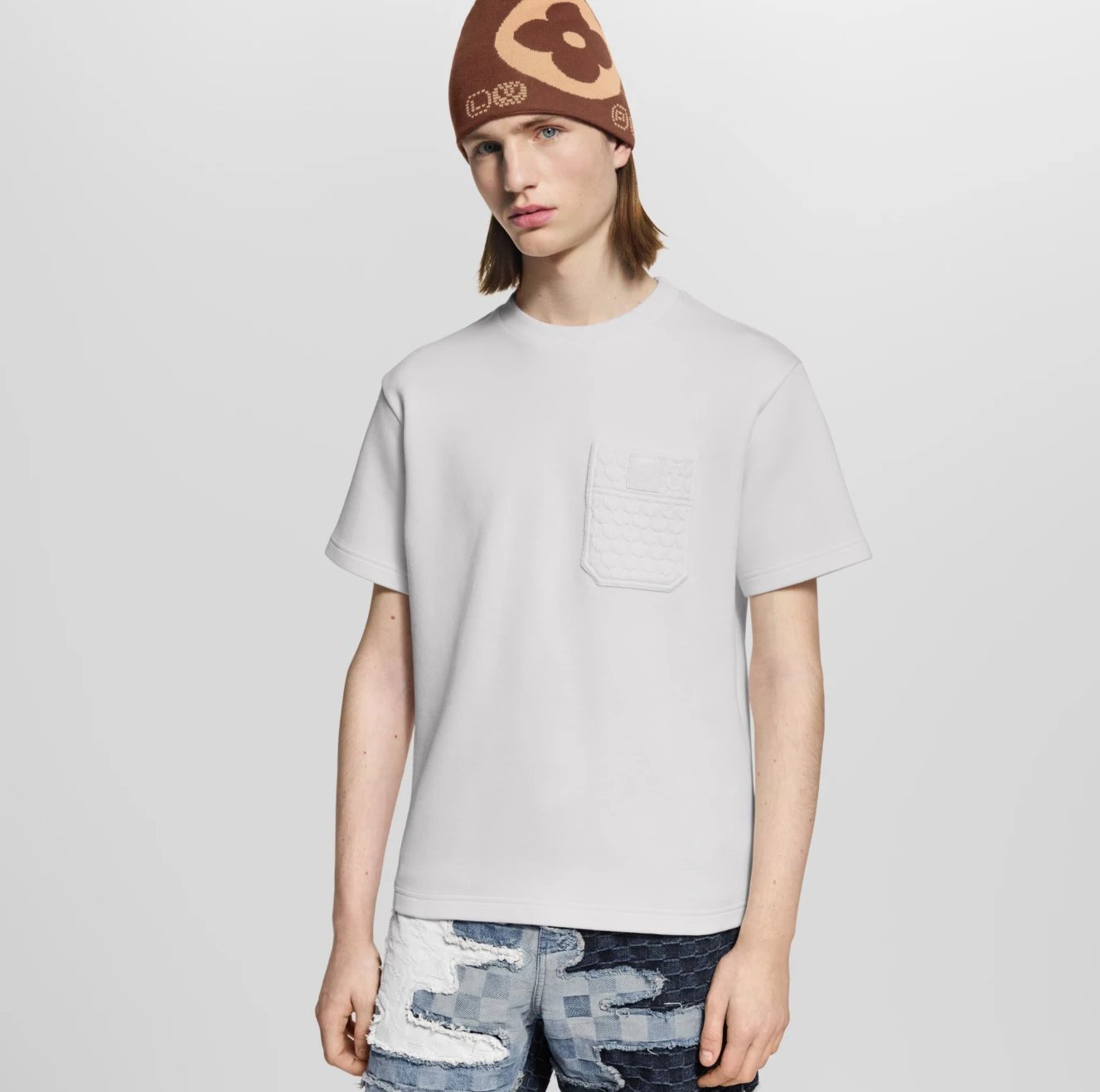 RD-C177 · Pineapple-Jacquard Pocket T-Shirt showcase view 6