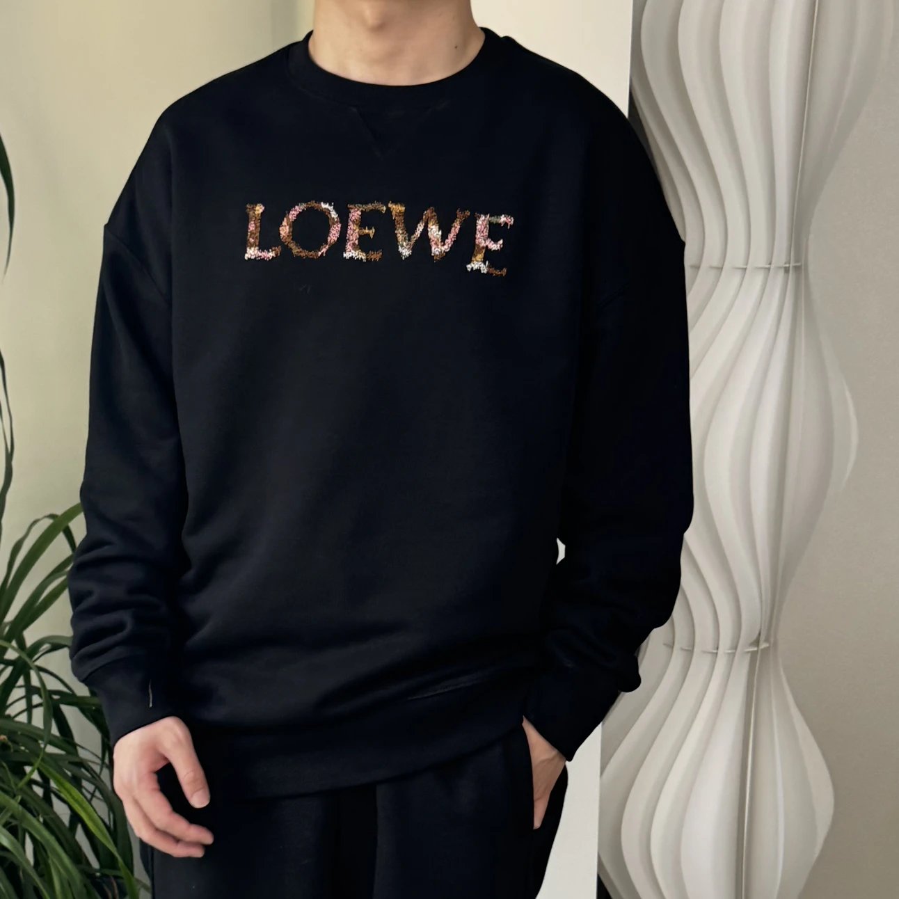 RD-C271 · Dissolved Logo Embroidered Crewneck Sweatshirt showcase view 1