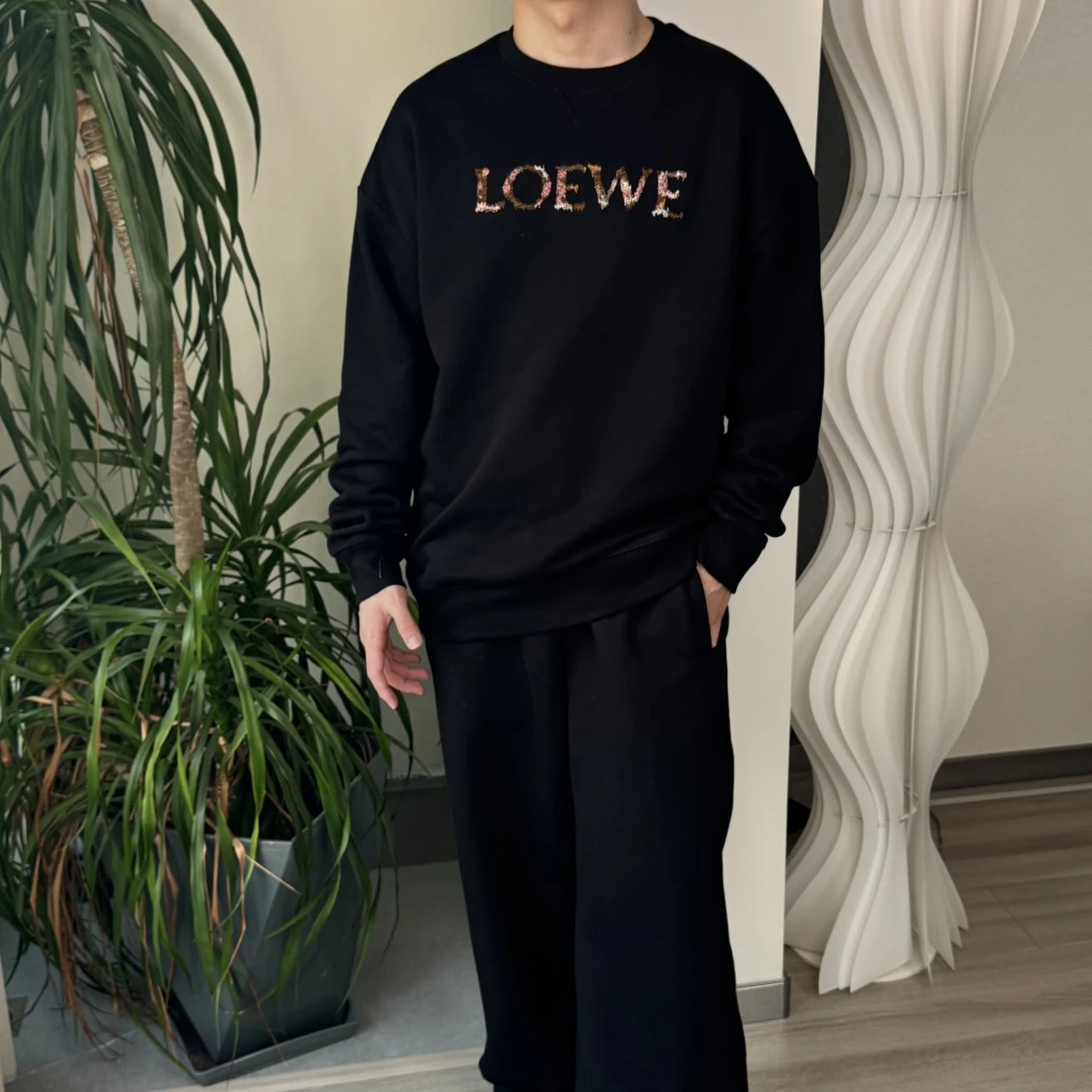 RD-C271 · Dissolved Logo Embroidered Crewneck Sweatshirt showcase view 2