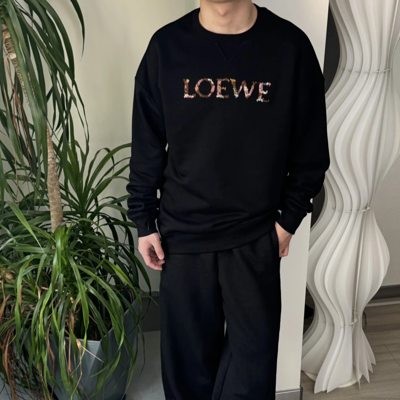 RD-C271 · Dissolved Logo Embroidered Crewneck Sweatshirt showcase view 4