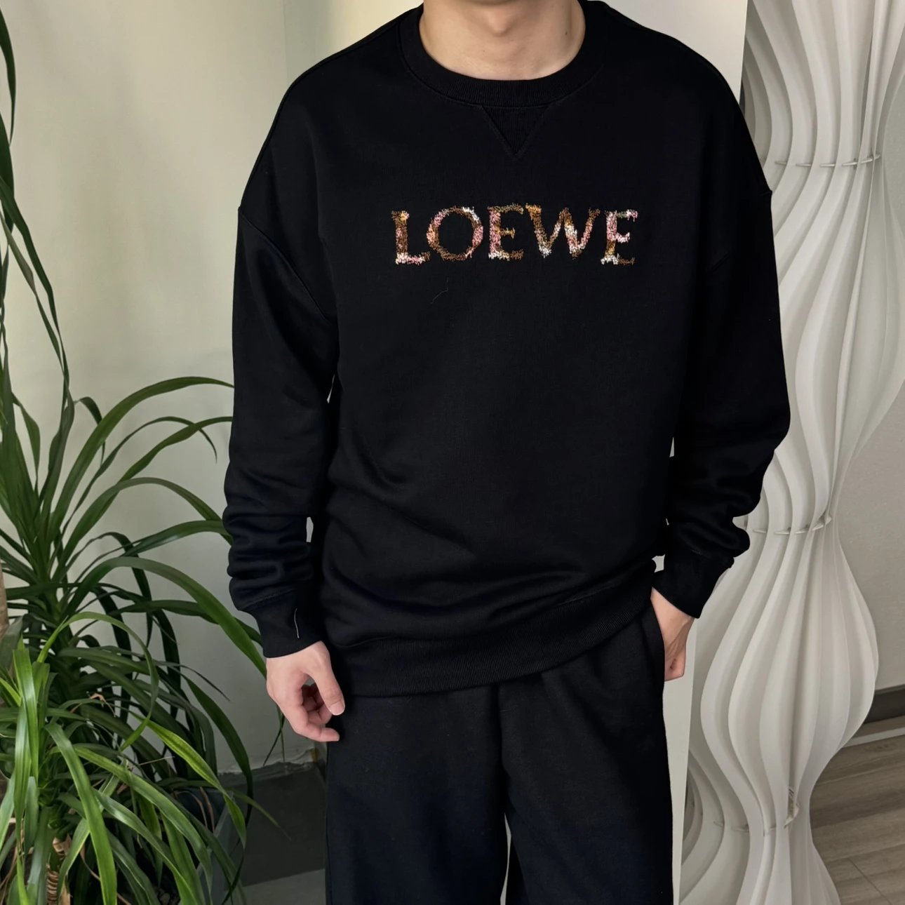RD-C271 · Dissolved Logo Embroidered Crewneck Sweatshirt showcase view 5