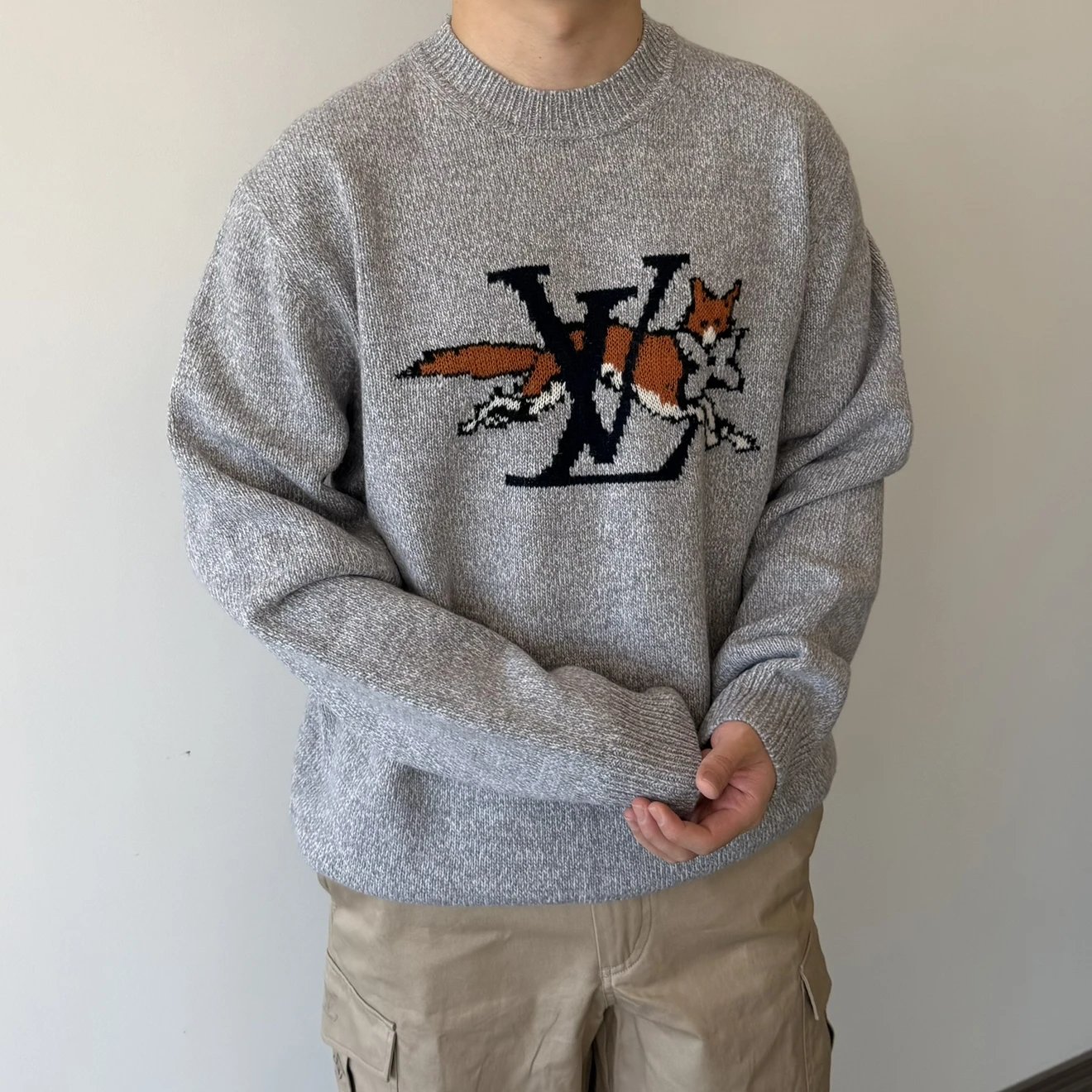 RD-C373 · Fox Jacquard Knit Sweater showcase view 2