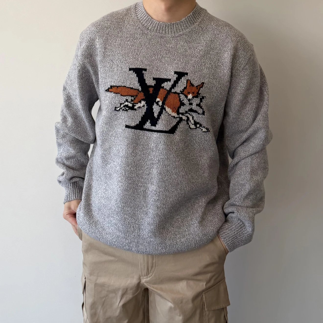 RD-C373 · Fox Jacquard Knit Sweater showcase view 6