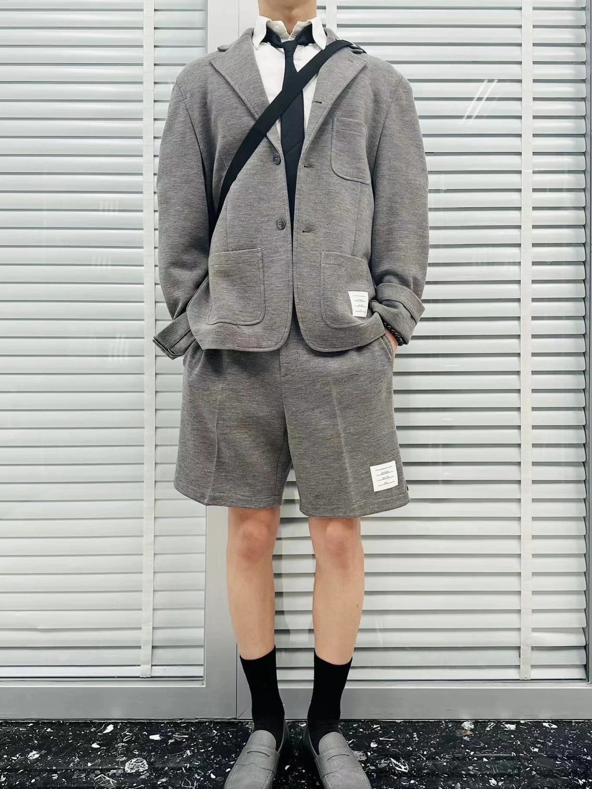 RD-C236 · Grey Single-Breasted Casual Blazer showcase view 7