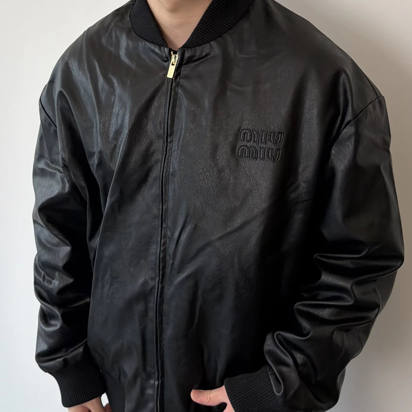 RD-C237 · Waxed Sheepskin Bomber Jacket showcase view 1