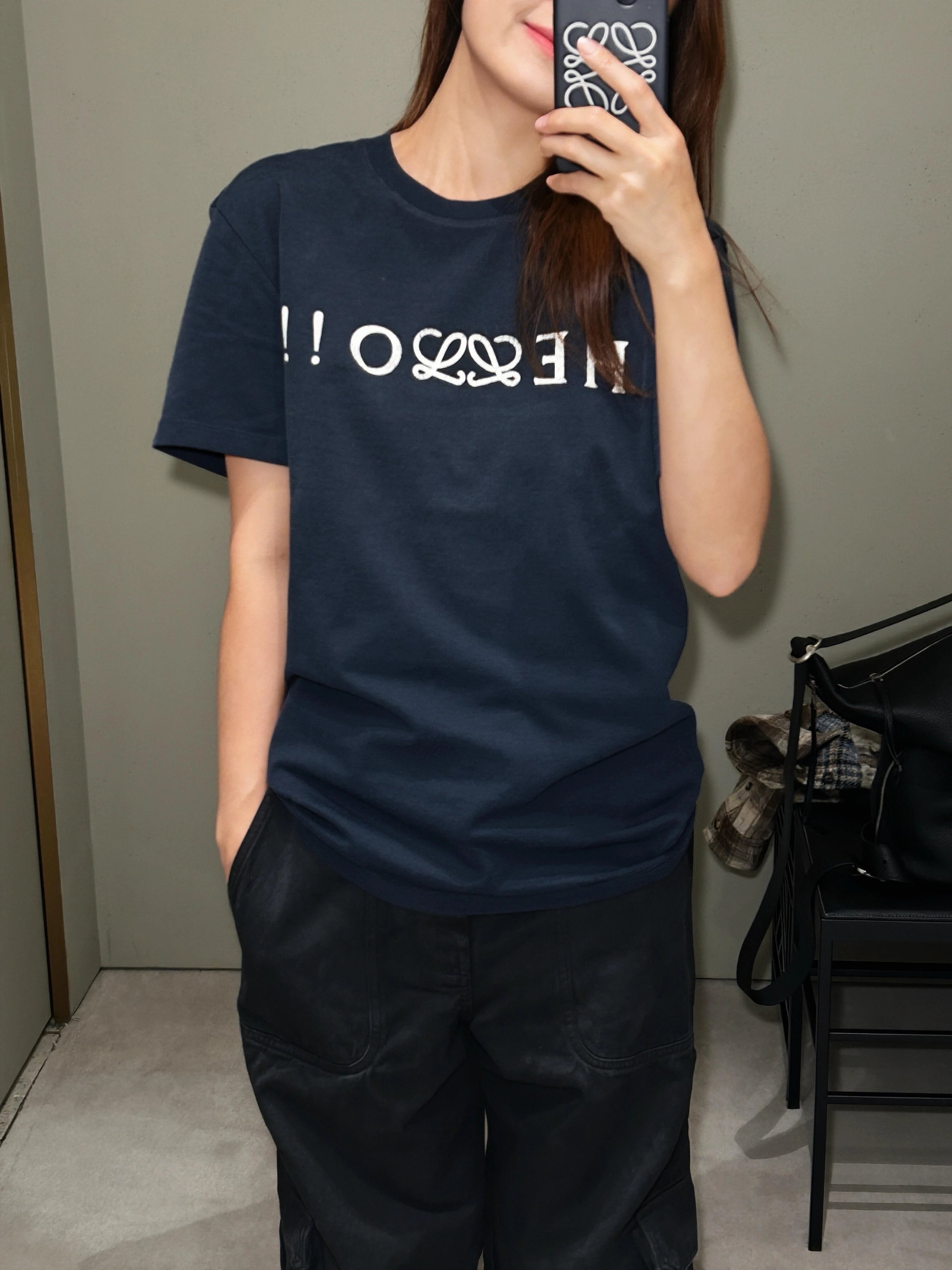 RD-C181 · Letter-Print Cotton-Blend T-Shirt showcase view 1
