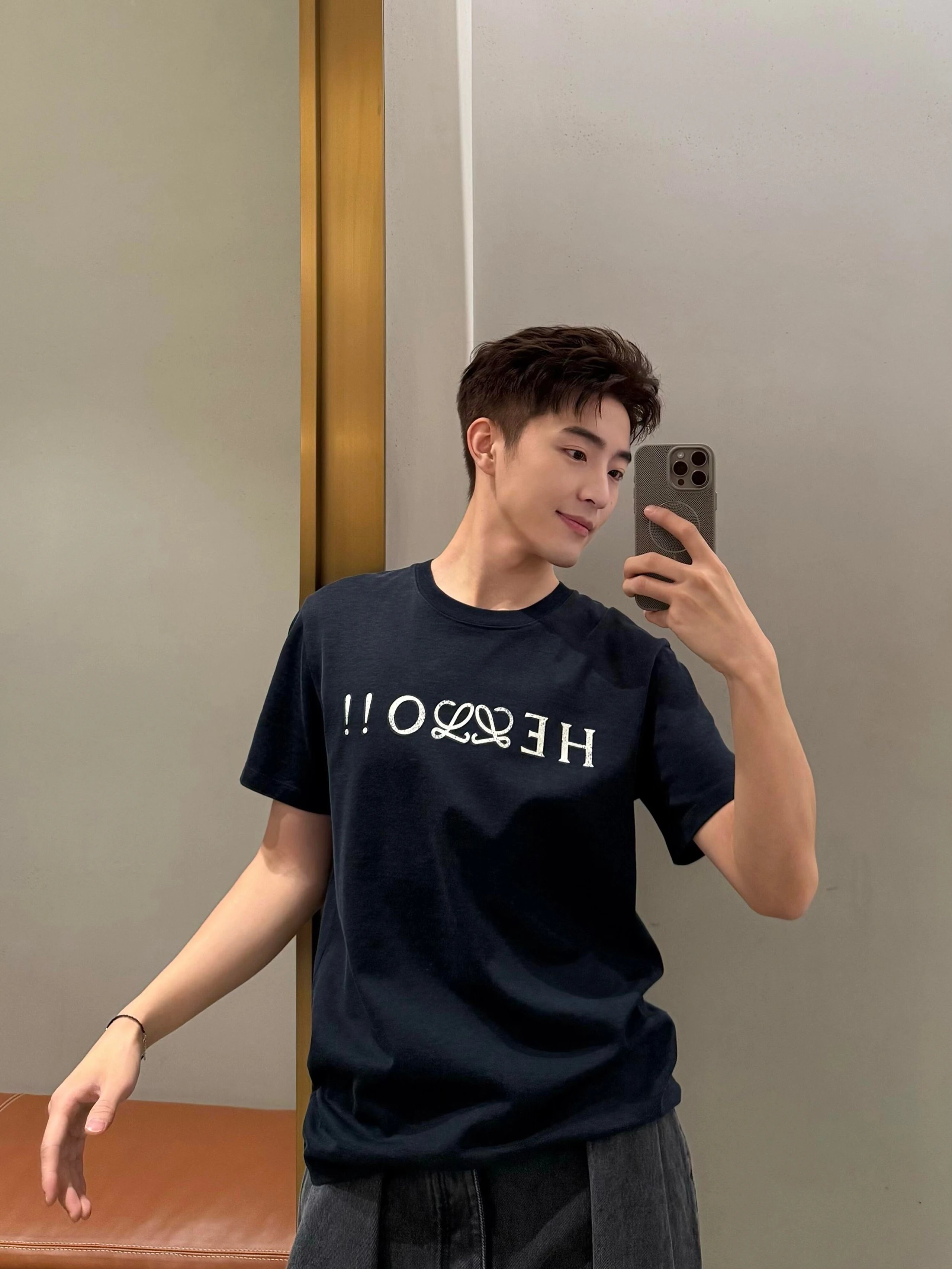 RD-C181 · Letter-Print Cotton-Blend T-Shirt showcase view 10