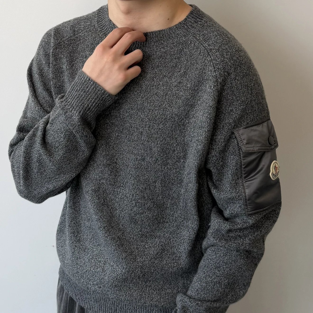 RD-C376 · Mouliné Patchwork Crewneck Sweater showcase view 1
