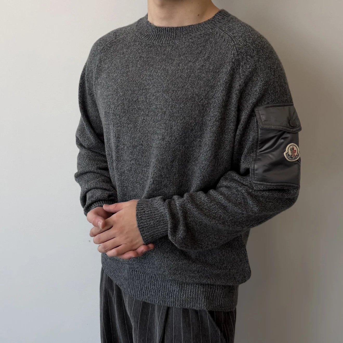 RD-C376 · Mouliné Patchwork Crewneck Sweater showcase view 3