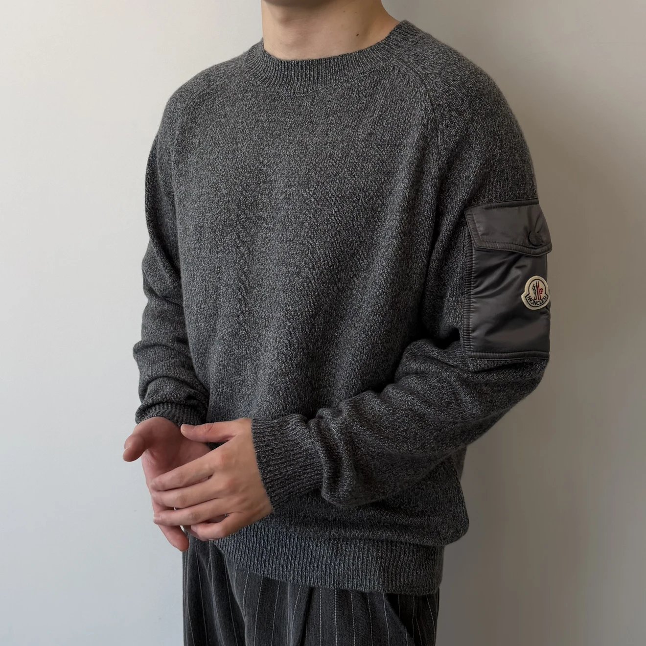 RD-C376 · Mouliné Patchwork Crewneck Sweater showcase view 4