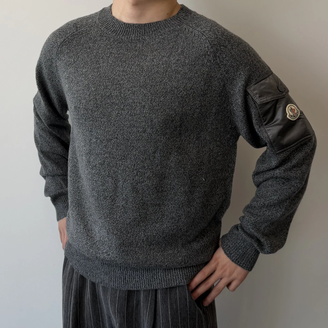 RD-C376 · Mouliné Patchwork Crewneck Sweater showcase view 6