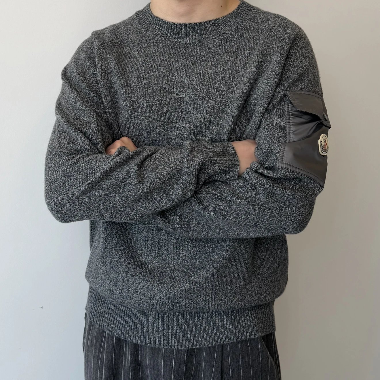 RD-C376 · Mouliné Patchwork Crewneck Sweater showcase view 8