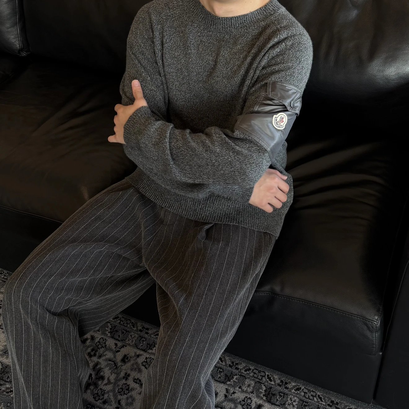 RD-C376 · Mouliné Patchwork Crewneck Sweater showcase view 10
