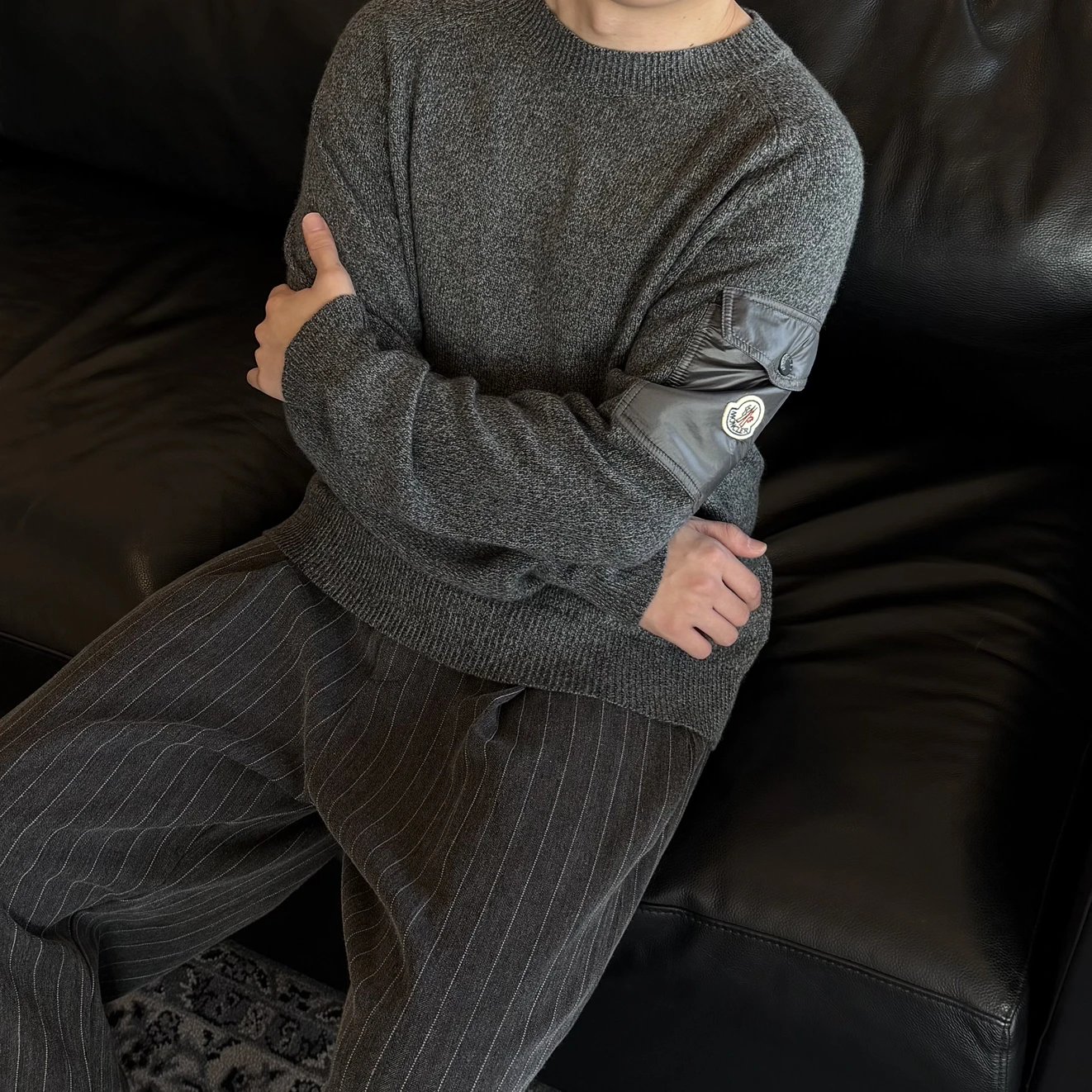 RD-C376 · Mouliné Patchwork Crewneck Sweater showcase view 11