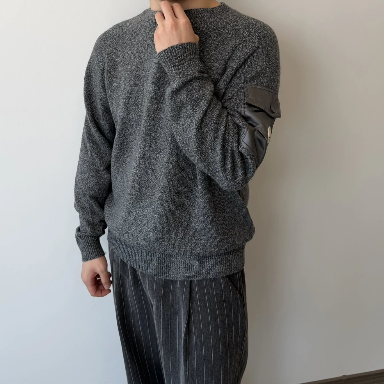RD-C376 · Mouliné Patchwork Crewneck Sweater showcase view 12