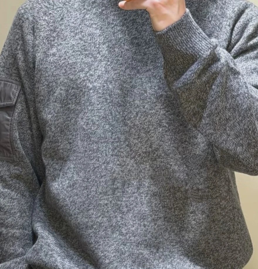 RD-C376 · Mouliné Patchwork Crewneck Sweater showcase view 18
