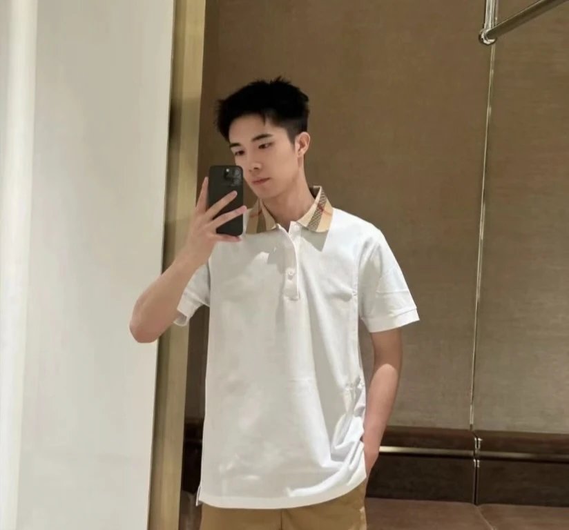 RD-C104 · Classic Check-Collar Polo Shirt showcase view 4