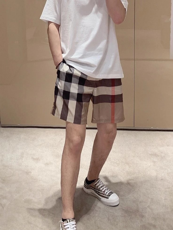 RD-C295 · Classic Patchwork Plaid Drawstring Shorts showcase view 11