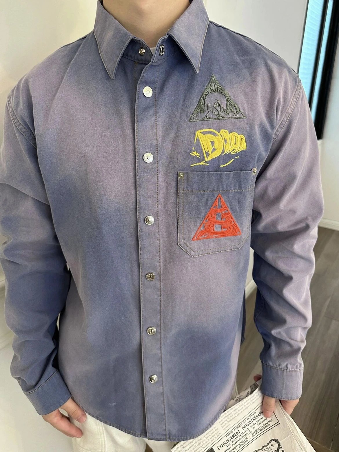 RD-C345 · Light Blue Cosmic Desert Long-Sleeve Shirt showcase view 2