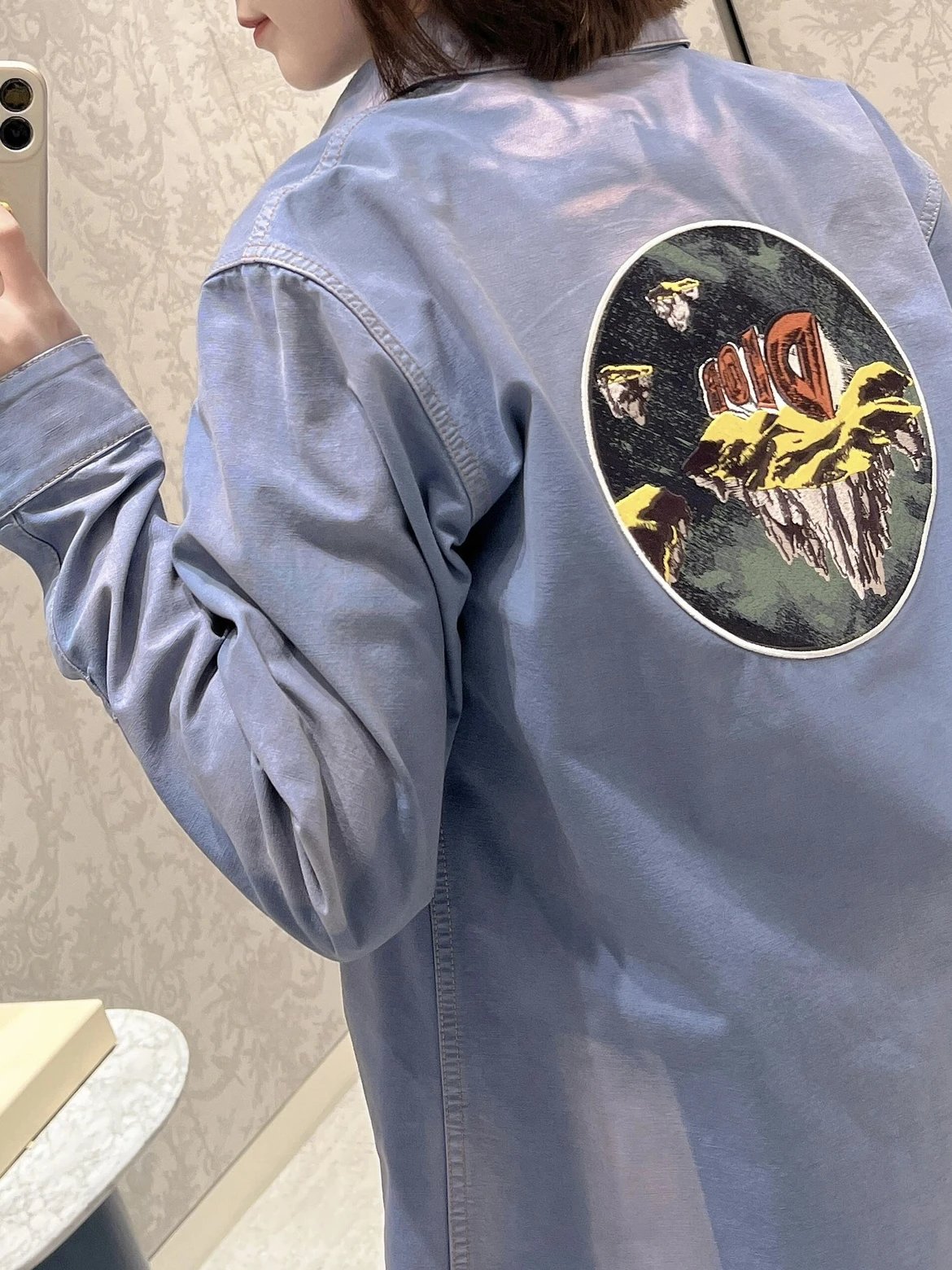RD-C345 · Light Blue Cosmic Desert Long-Sleeve Shirt showcase view 4