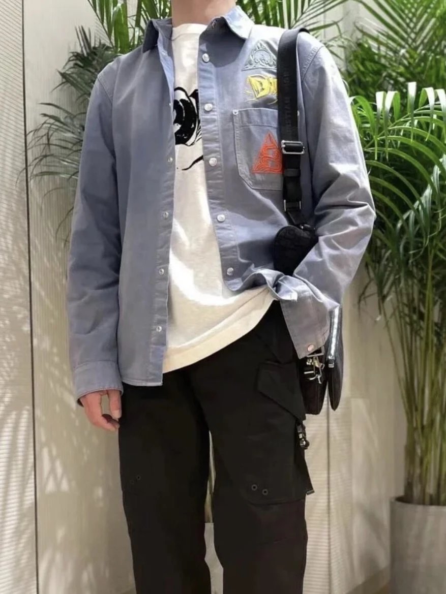 RD-C345 · Light Blue Cosmic Desert Long-Sleeve Shirt showcase view 5
