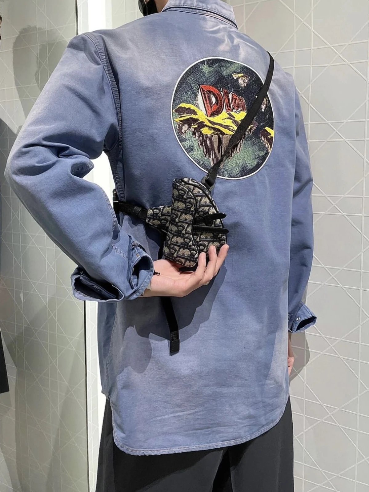 RD-C345 · Light Blue Cosmic Desert Long-Sleeve Shirt showcase view 6
