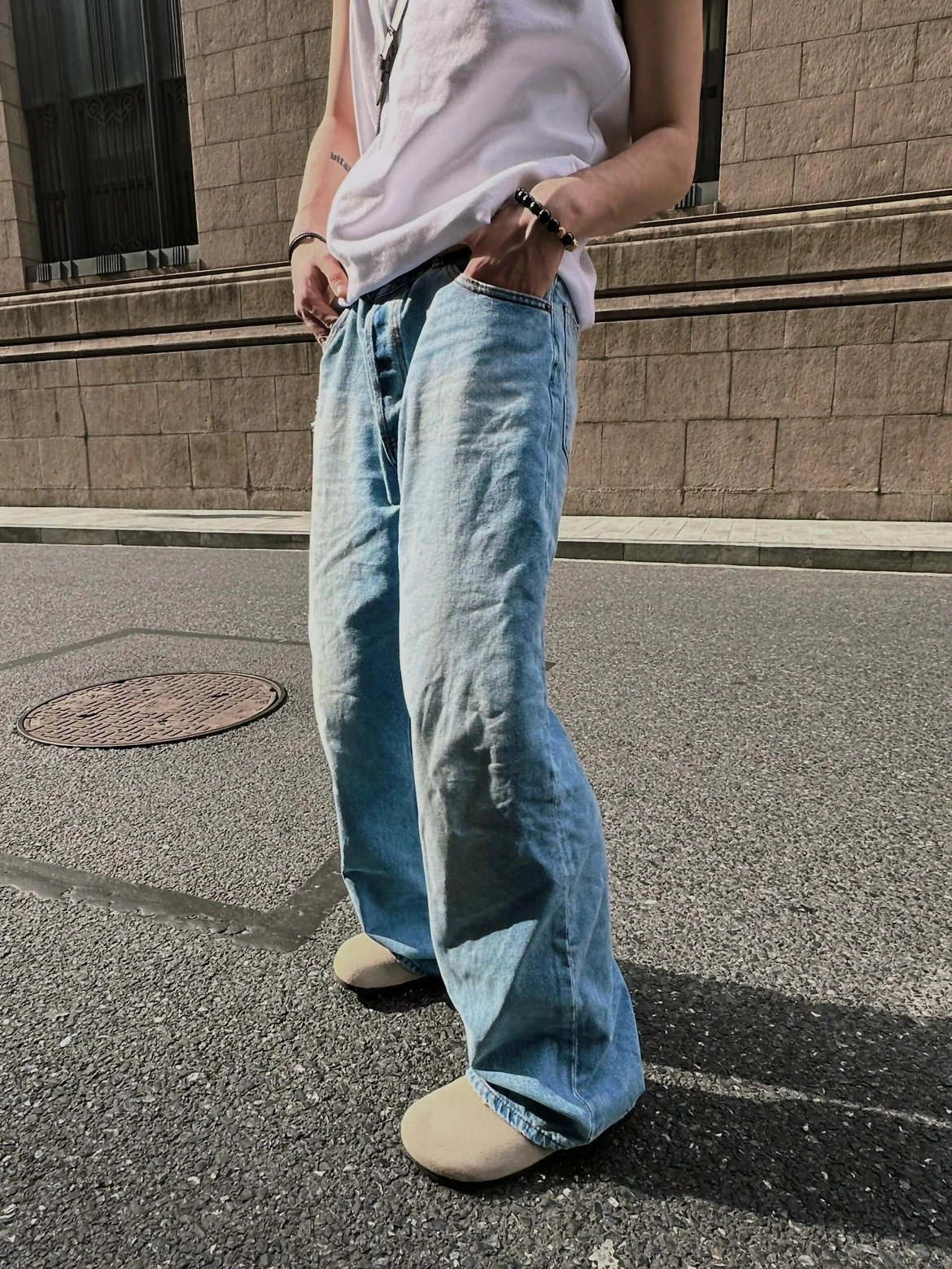 RD-C422 · 1981M Light Blue Low-Rise Loose Jeans showcase view 3