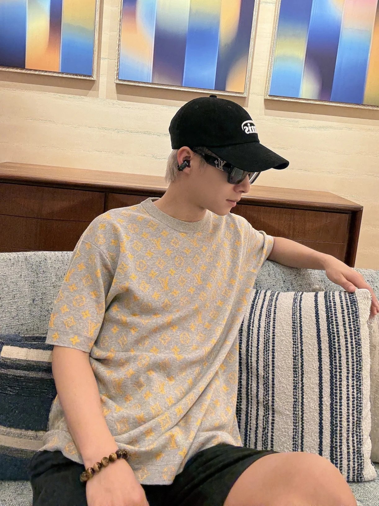 RD-C183 · Custom All-Over Monogram Knit T-Shirt showcase view 2