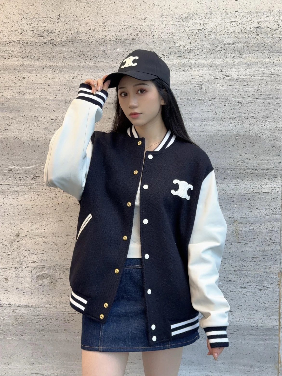 RD-C241 · Logo Varsity Jacket showcase view 3
