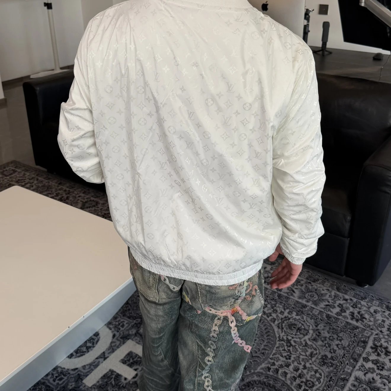 RD-C243 · Reversible Monogram Zip Bomber Jacket showcase view 6