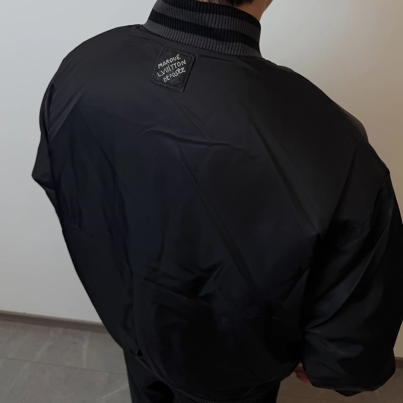 RD-C244 · Crystal-Emblem Satin Bomber Jacket showcase view 7