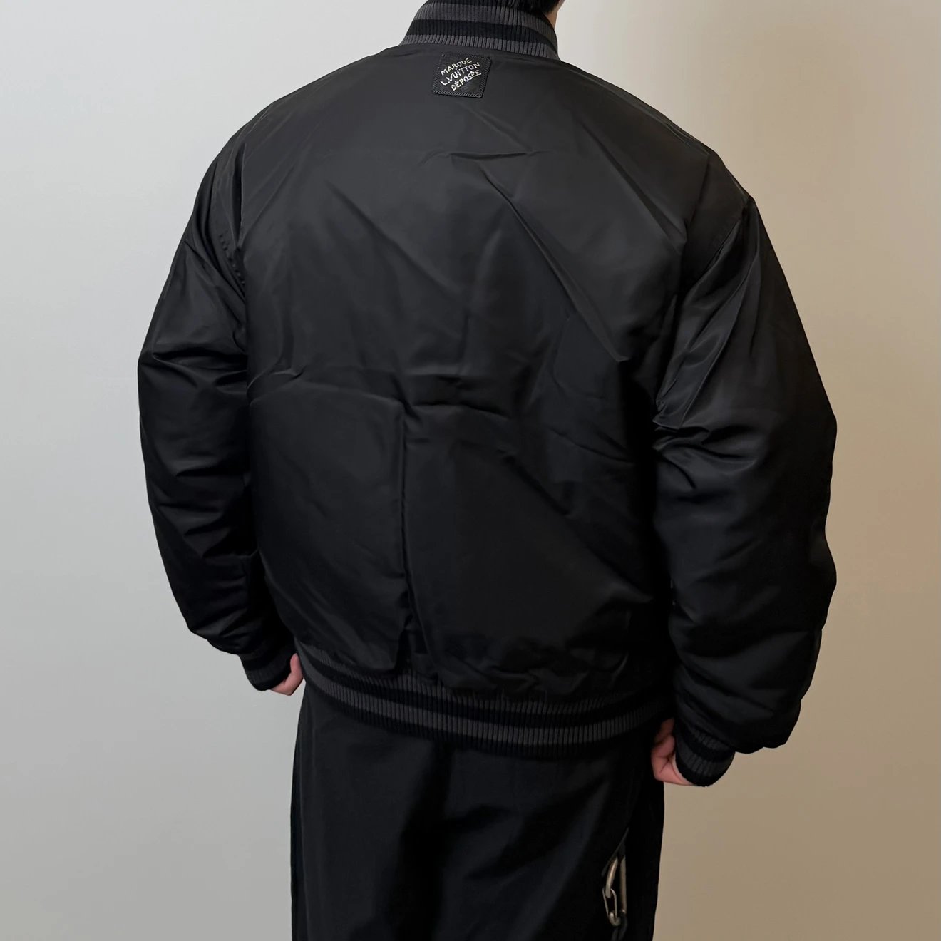 RD-C244 · Crystal-Emblem Satin Bomber Jacket showcase view 8