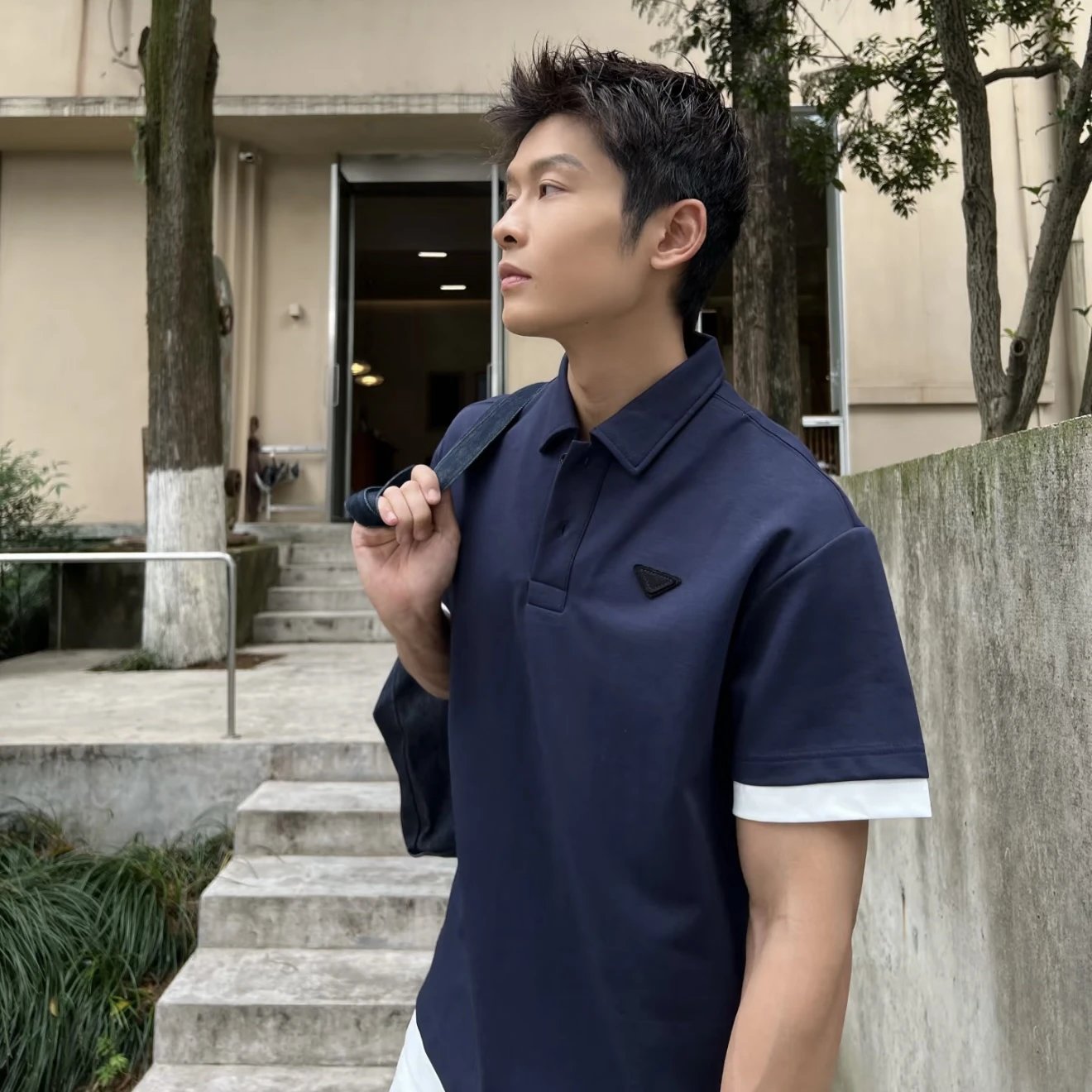 RD-C107 · Layered High-Count Cotton Piqué Polo showcase view 4