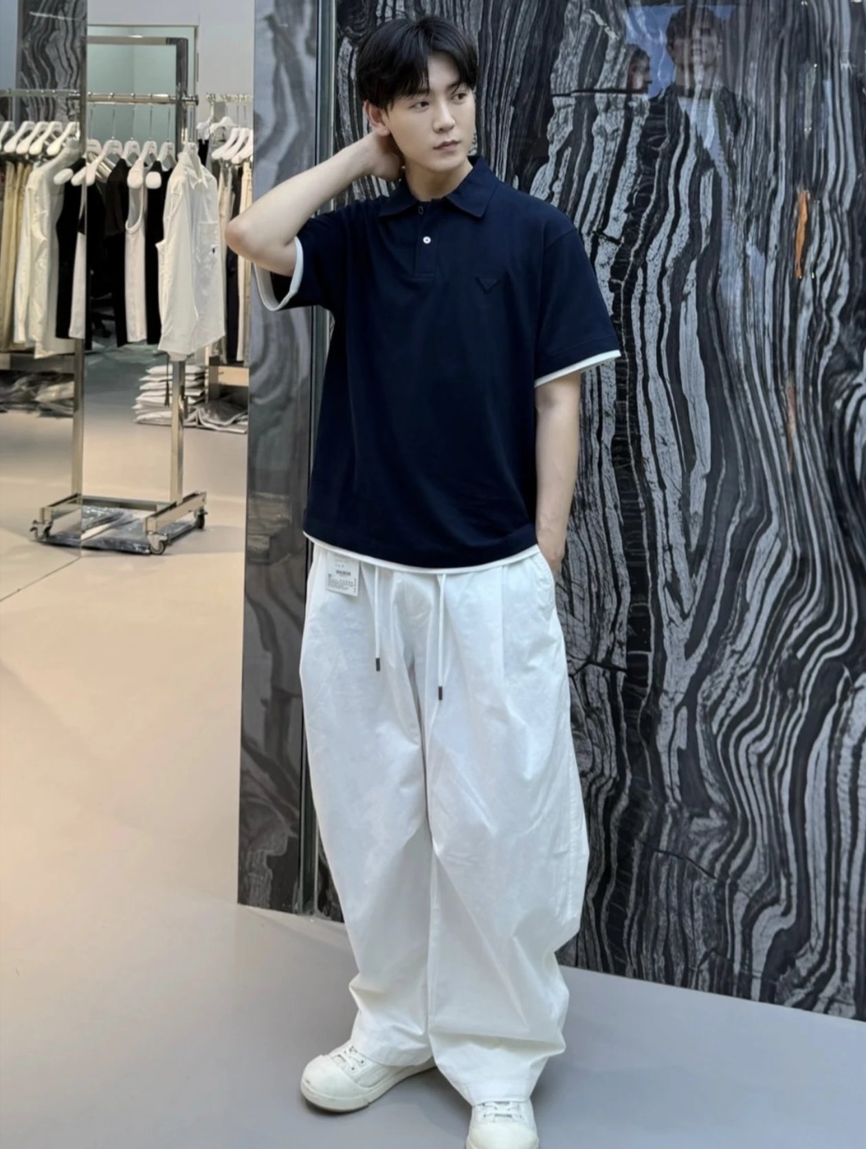 RD-C107 · Layered High-Count Cotton Piqué Polo showcase view 7