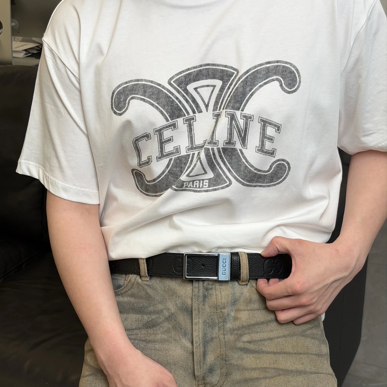 RD-C193 · Drawing Logo Cotton T-Shirt showcase view 1